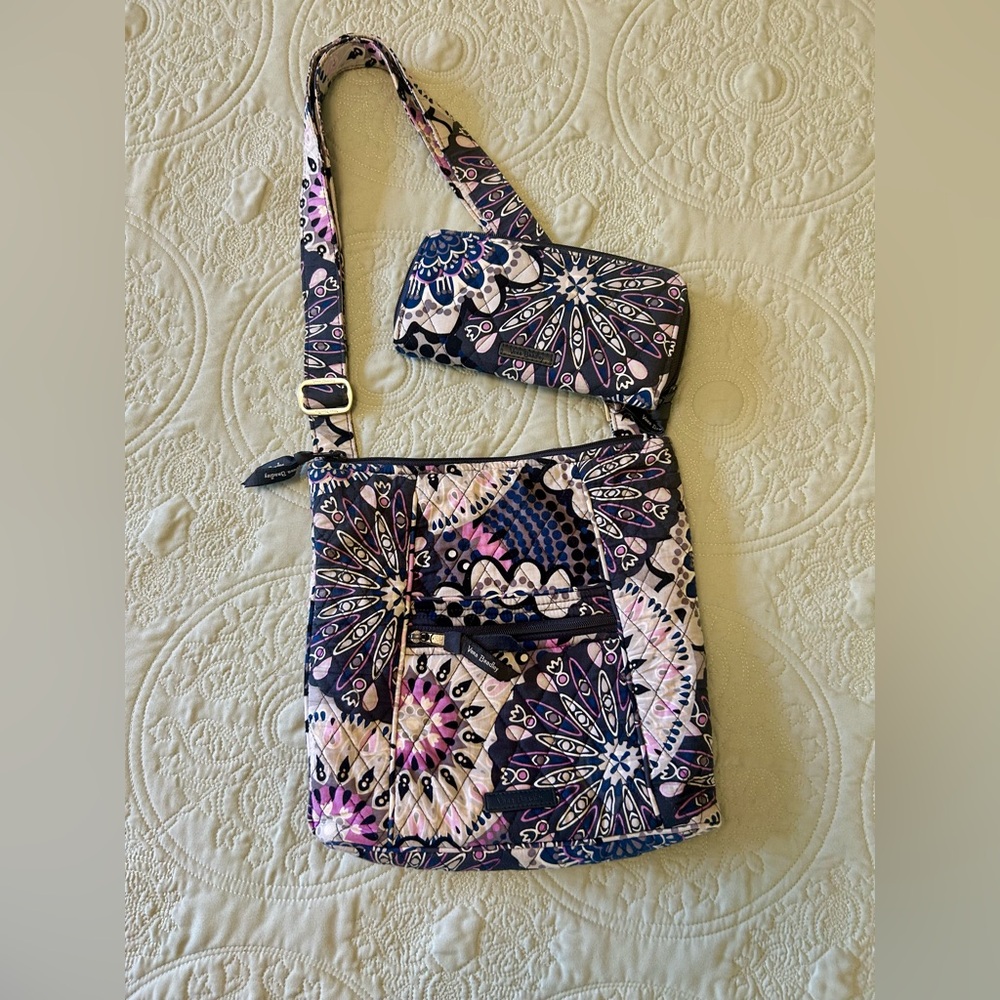Vera Bradley original Quilted Crossbody Bag & matching Wallet